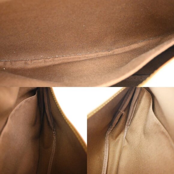 LOUIS VUITTON Logo Saumur 30 Shoulder Bag Monogram Leather Brown - Picture 11 of 15